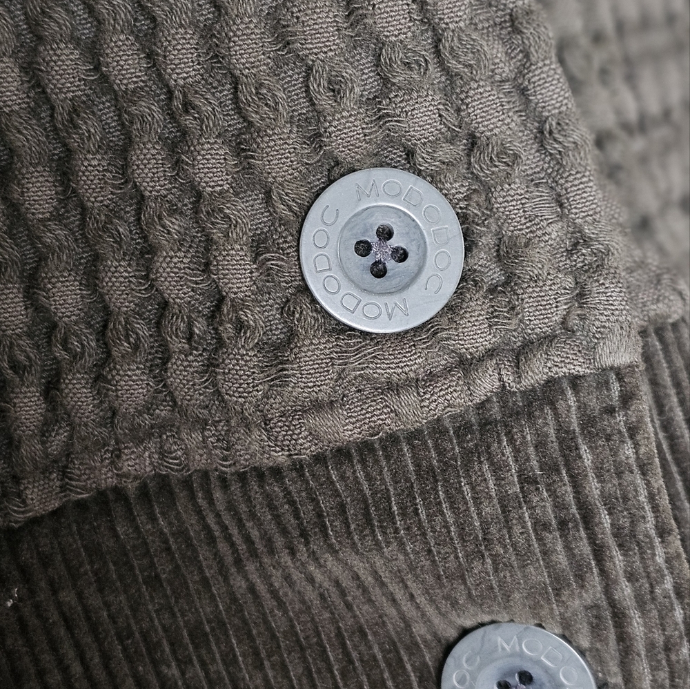 Mododoc Chunky Waffle‎ Knit Cardigan Jacket - Picture 4 of 6
